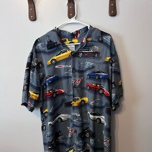 Corvette Graphic Button-Up Shirt